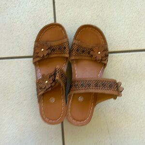 LELEBEAR Vintage style Flower Orthotic Sandals Casual Floral Women's Wedge